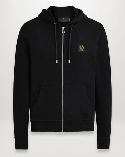 Sweat À Capuche Belstaff Homme 1924 Noir Coton Polaire Soldes QS1897026